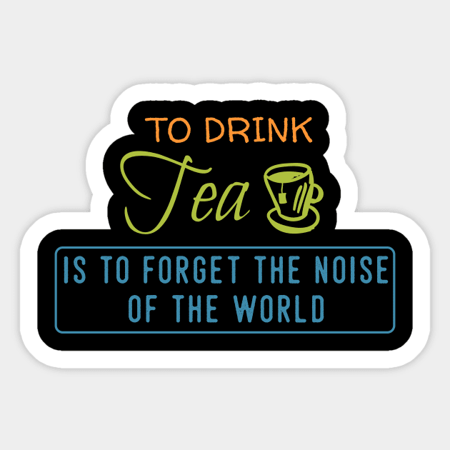 TO DRINK TEA Sticker by Lin Watchorn 